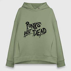 Женское худи оверсайз Punks not dead