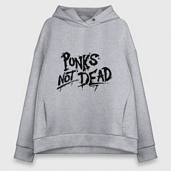 Женское худи оверсайз Punks not dead