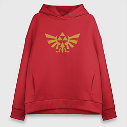 Толстовка оверсайз женская The Legend of Zelda, цвет: красный
