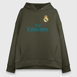 Толстовка оверсайз женская Real Madrid: Ronaldo 07, цвет: хаки