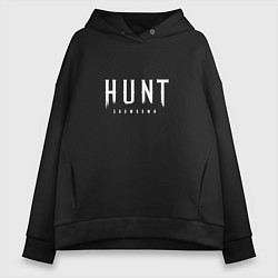 Толстовка оверсайз женская Hunt: Showdown White Logo, цвет: черный