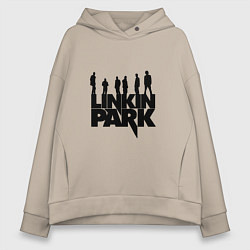 Толстовка оверсайз женская Linkin Park, цвет: миндальный