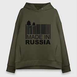 Женское худи оверсайз Made in Russia штрихкод