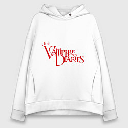Толстовка оверсайз женская The Vampire Diaries цвета белый — фото 1