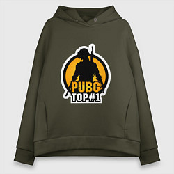 Женское худи оверсайз PUBG Top 1