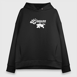 Толстовка оверсайз женская Gimbarr white, цвет: черный