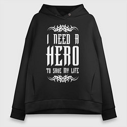 Женское худи оверсайз Skillet: I need a Hero