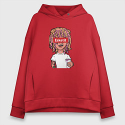 Толстовка оверсайз женская Lil Pump: Esketit Style, цвет: красный
