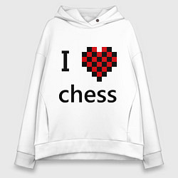 Женское худи оверсайз I love chess
