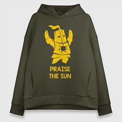 Толстовка оверсайз женская Praise the Sun, цвет: хаки