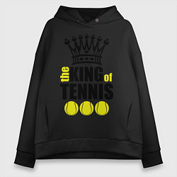Толстовка оверсайз женская King of tennis, цвет: черный