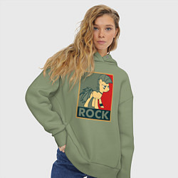 Толстовка оверсайз женская Rock Pony, цвет: авокадо — фото 2