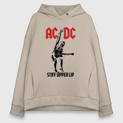 Женское худи оверсайз AC/DC: Stiff Upper Lip