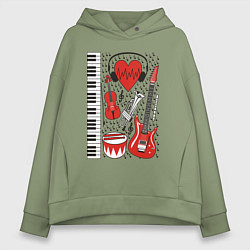 Женское худи оверсайз Истинный меломан