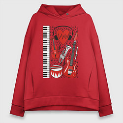 Женское худи оверсайз Истинный меломан