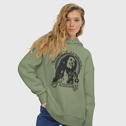 Толстовка оверсайз женская Bob Marley: Island, цвет: авокадо — фото 2