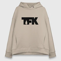 Женское худи оверсайз TFK: Black Logo