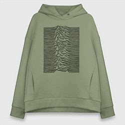 Толстовка оверсайз женская Unknown Pleasures, цвет: авокадо