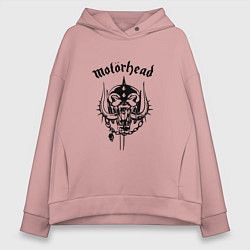 Толстовка оверсайз женская Motrhead: Black Devil, цвет: пыльно-розовый