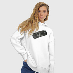 Толстовка оверсайз женская Alien433, цвет: белый — фото 2