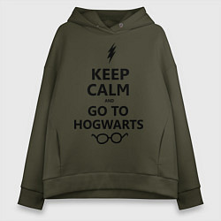 Женское худи оверсайз Keep Calm & Go To Hogwarts