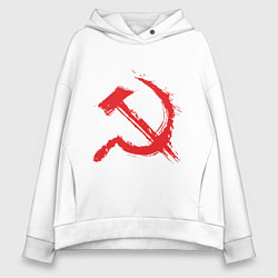 Женское худи оверсайз Cерп и молот