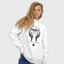 Толстовка оверсайз женская Fragile Express, цвет: белый — фото 2