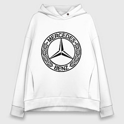 Толстовка оверсайз женская Mercedes-Benz, цвет: белый