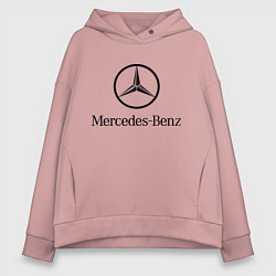 Толстовка оверсайз женская Logo Mercedes-Benz, цвет: пыльно-розовый