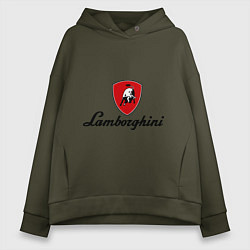 Женское худи оверсайз Logo lamborghini