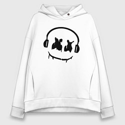 Толстовка оверсайз женская Marshmello Music, цвет: белый