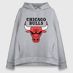 Толстовка оверсайз женская Chicago Bulls, цвет: меланж