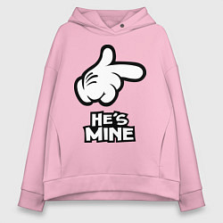 Женское худи оверсайз He's mine hand