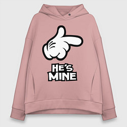 Женское худи оверсайз He's mine hand