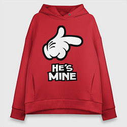 Женское худи оверсайз He's mine hand