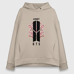 Женское худи оверсайз BTS: Army Sakura