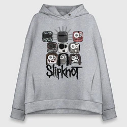 Женское худи оверсайз Slipknot Masks