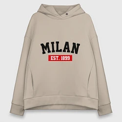 Женское худи оверсайз FC Milan Est. 1899