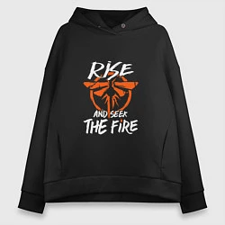 Женское худи оверсайз Rise & Seek the Fire