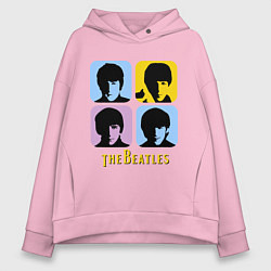 Женское худи оверсайз The Beatles: pop-art