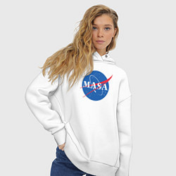Толстовка оверсайз женская NASA: Masa, цвет: белый — фото 2
