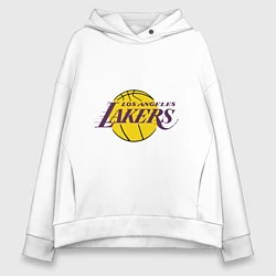 Толстовка оверсайз женская LA Lakers, цвет: белый