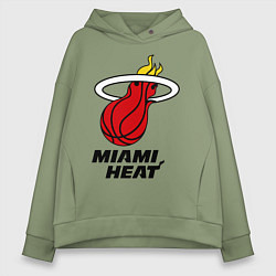 Женское худи оверсайз Miami Heat-logo