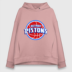 Женское худи оверсайз Detroit Pistons - logo