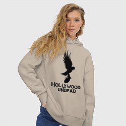 Толстовка оверсайз женская Hollywood Undead, цвет: миндальный — фото 2