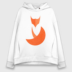 Толстовка оверсайз женская Minimal Fox, цвет: белый