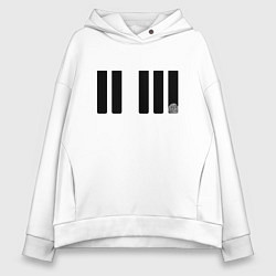 Женское худи оверсайз Отпечаток ноты