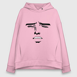 Женское худи оверсайз Лицо в стиле аниме