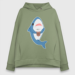 Женское худи оверсайз Hype Shark