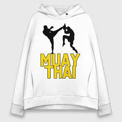 Толстовка оверсайз женская Muay Thai, цвет: белый